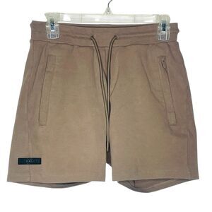 Alphalete Identity Shorts Men’s Small Brown Drawstring Performance Workout